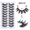Elegant Faux Mink 3D Lashes - 10 Pack