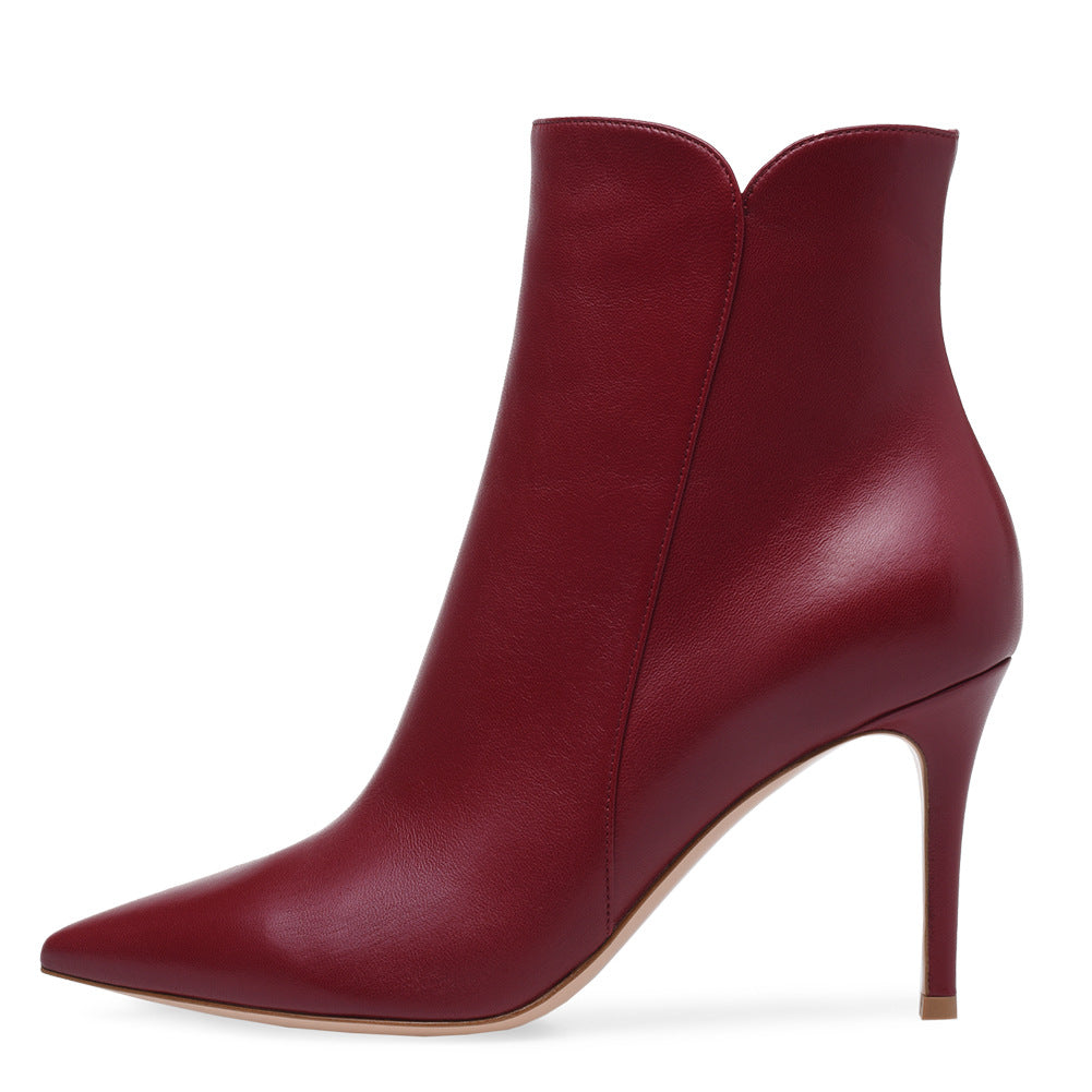 Elegant Suede High Heel Ankle Boots