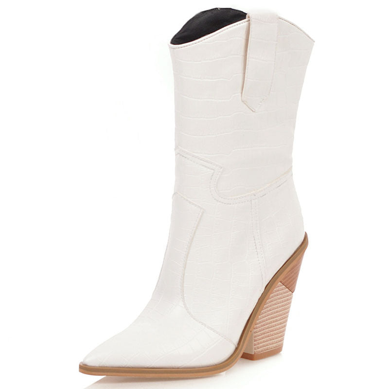 Elegant Slope Heel Boots
