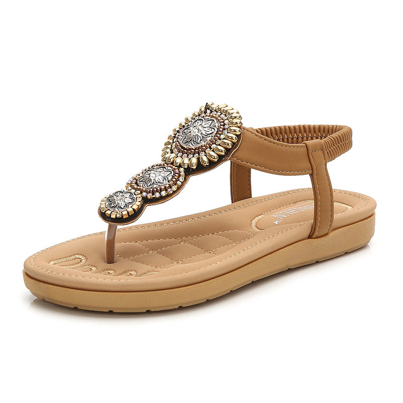 Elegant Bohemian Beaded Sandals