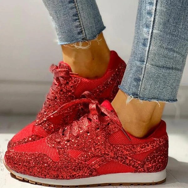 Elegant Plus-Size Couple Wedge Sneakers
