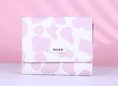 Elegant Cowhide Print Card Wallet