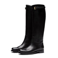 Embossed Vintage Flat Boots