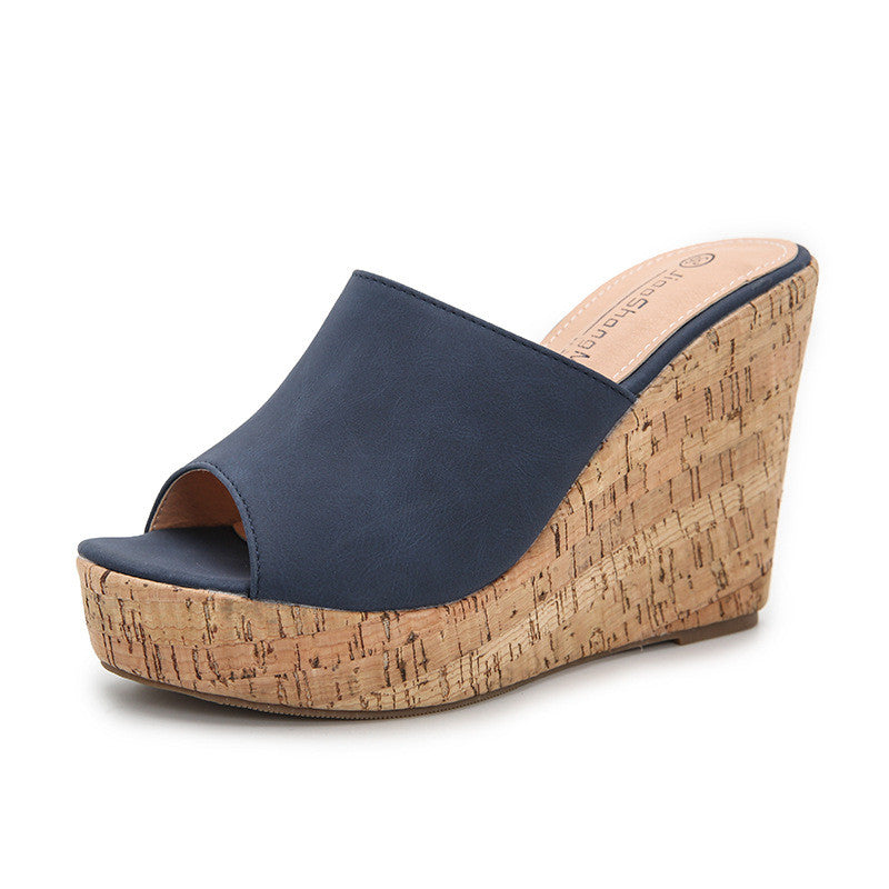 Wedge High Heel Open-Toe Sandals
