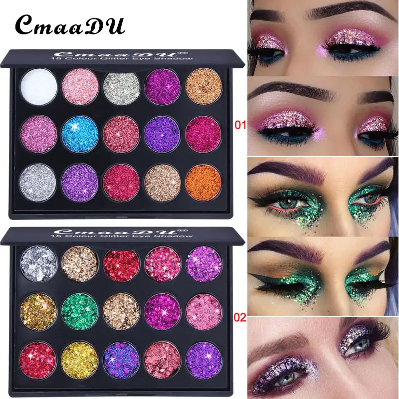 Radiant 15-Color Sparkle Palette