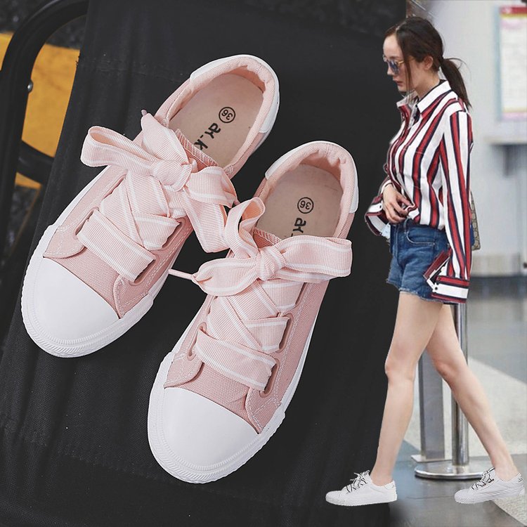 Korean Style Spring Ribbon Flat Shoes (Versatile Design)