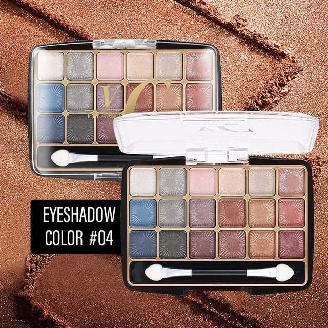 Luxe 18-Color Matte & Pearl Eyeshadow Suite
