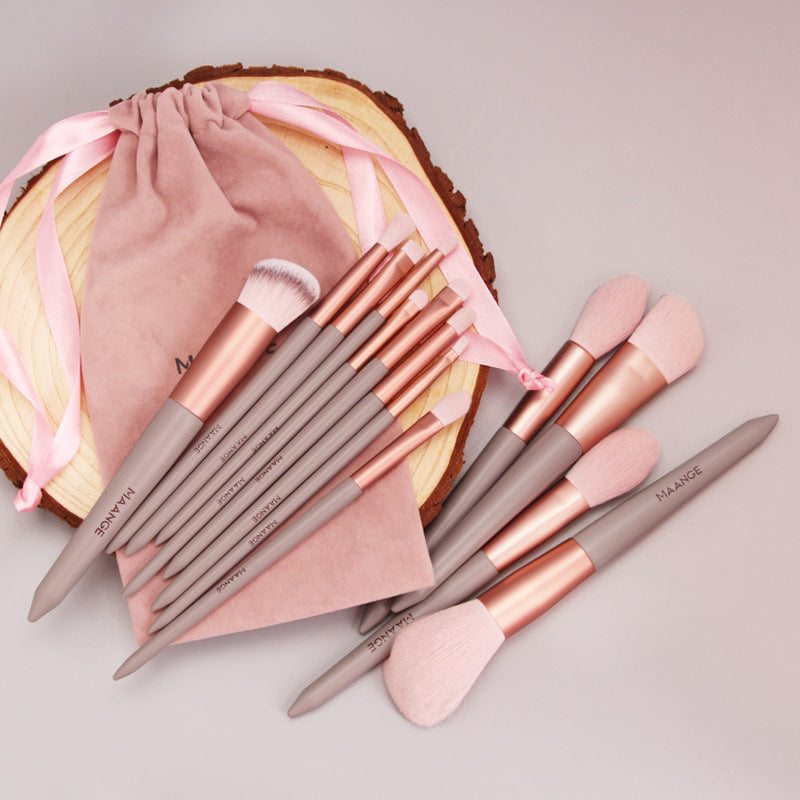 Elegant 13-Piece Artisan Makeup Brush Set