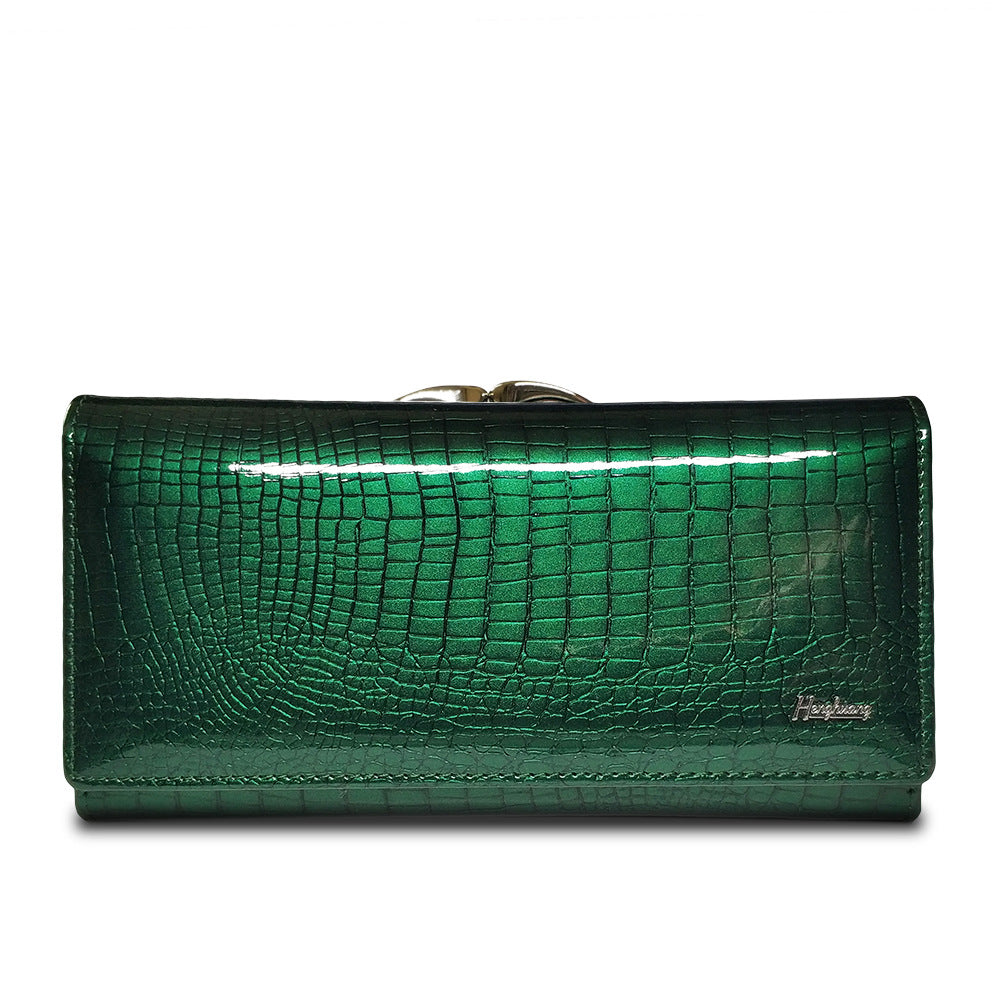 Fashionable Women's Genuine Leather Clutch Wallet
