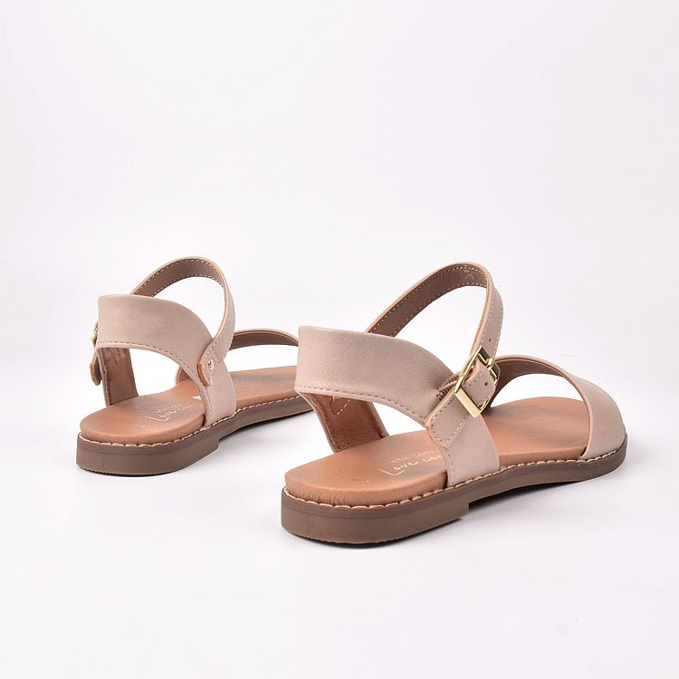 Elegant Apricot Roman Sandals