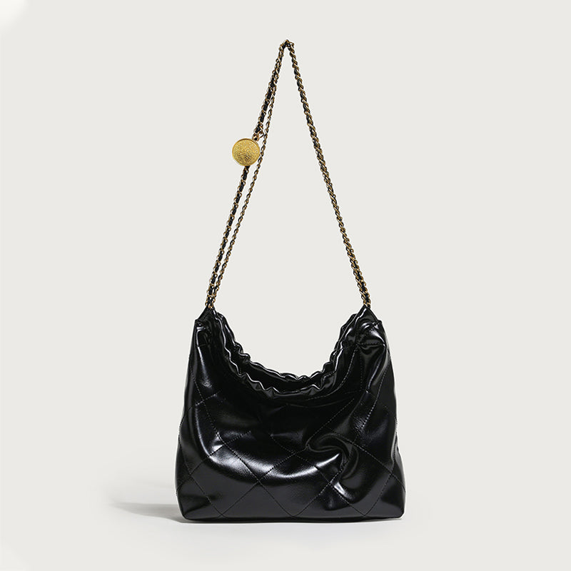 Elegant Black Leather Tote