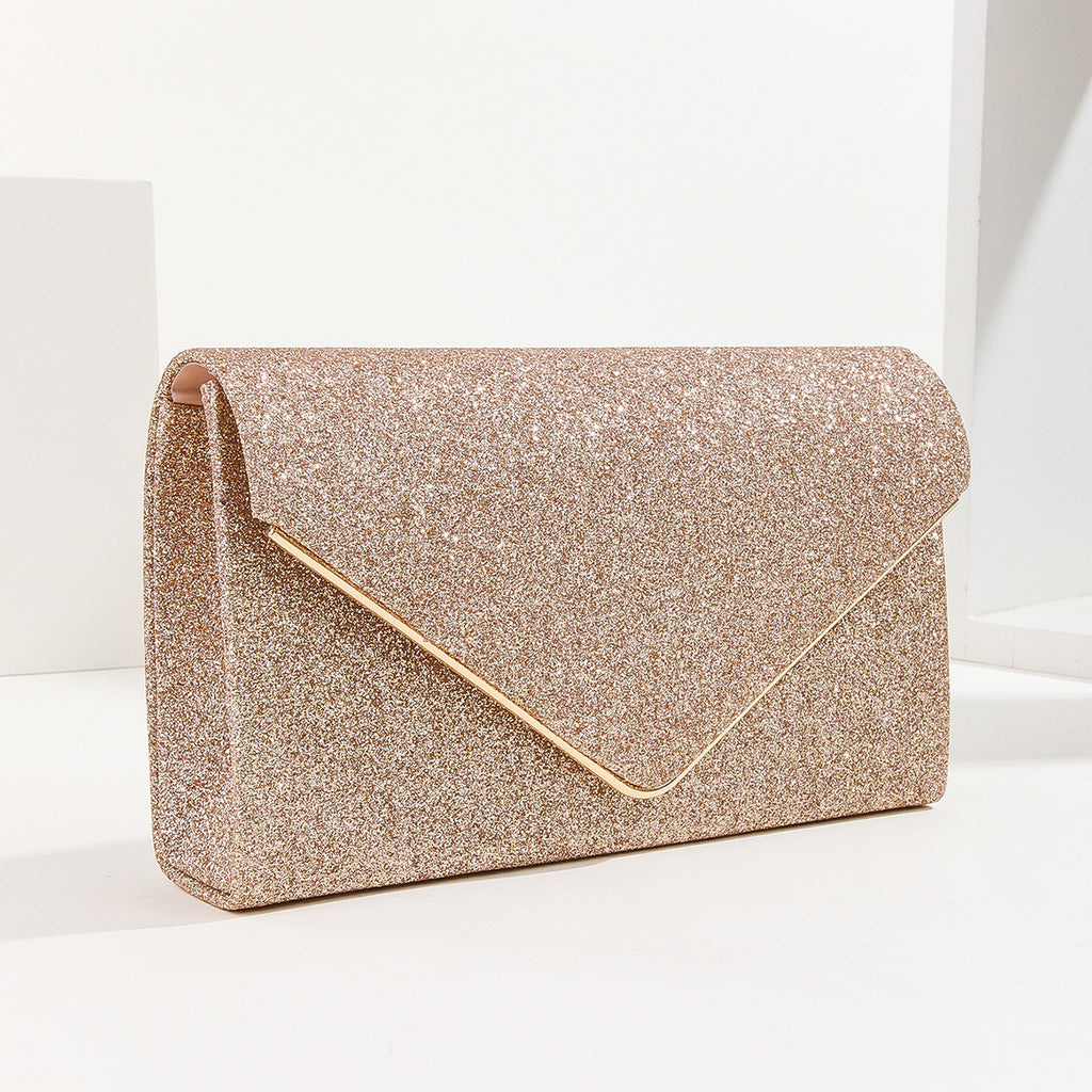 New Cross-Border Evening Clutch Bag with Metal Design