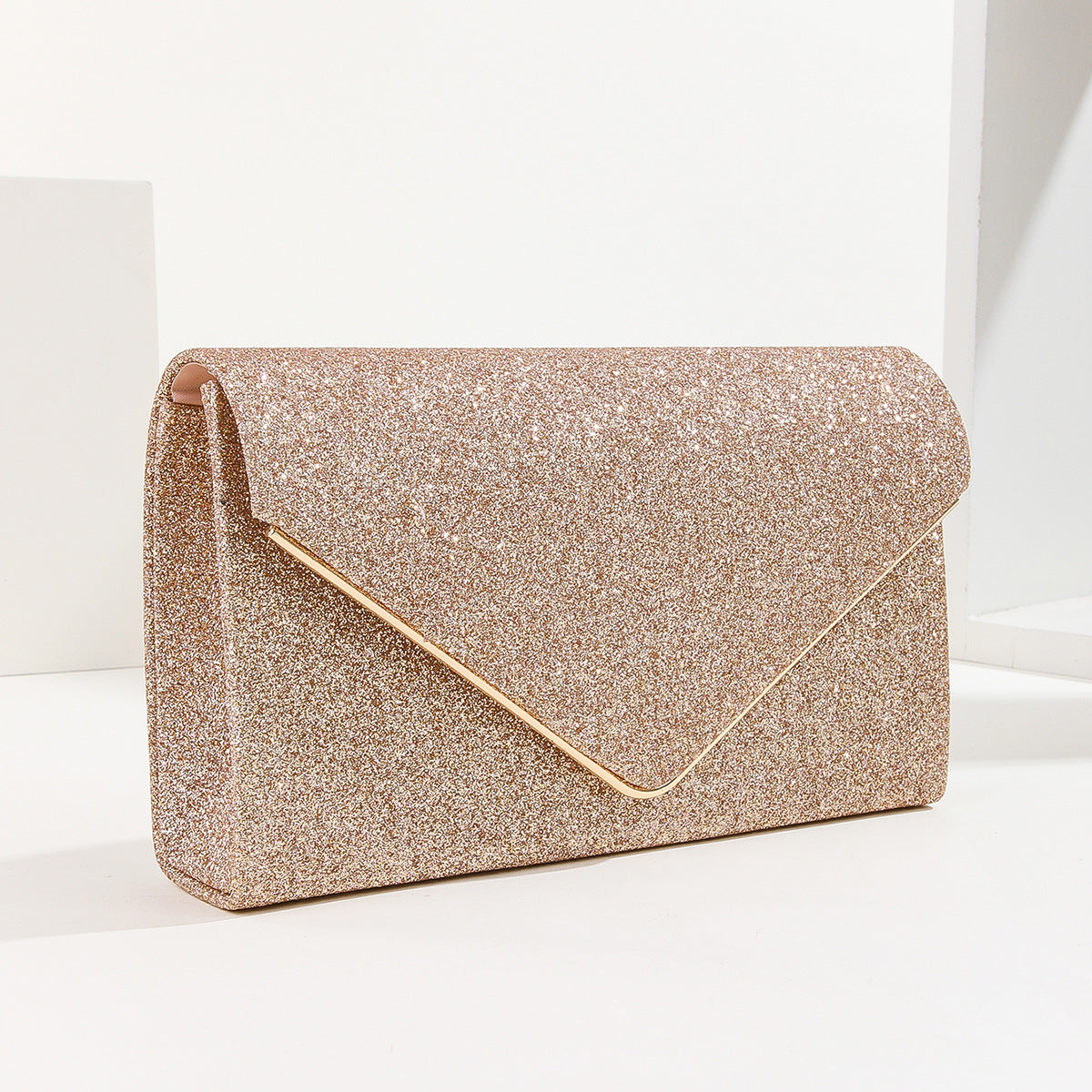 New Cross-Border Evening Clutch Bag with Metal Design