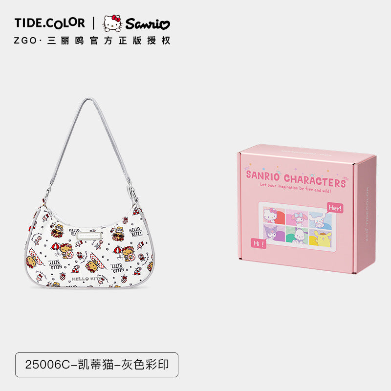 ZGO Kuromi Nylon Shoulder Bag for Girls and Students