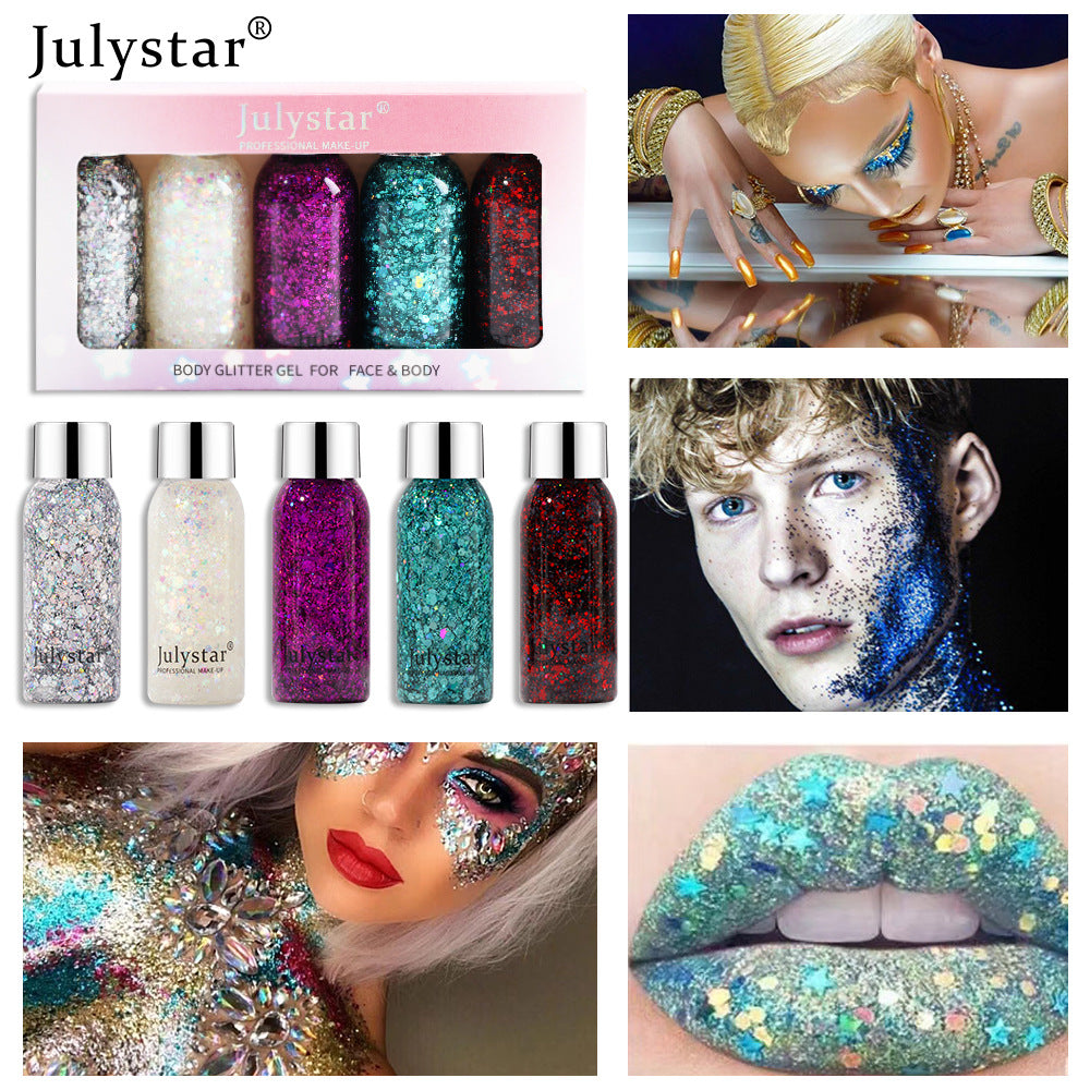 Deluxe Blue Glitter Eyeshadow Ensemble