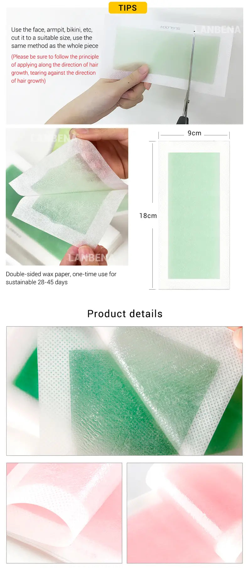 LANBENA Efficacious Wax Strips