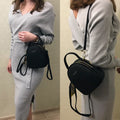 Chic Leatherette Mini Backpack