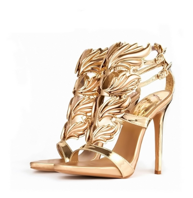 Elegant Leaf Winged Sandals