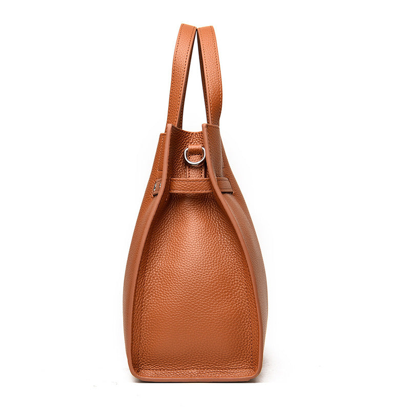 Leather Women's Tote Bag - Fashionable Large Capacity
