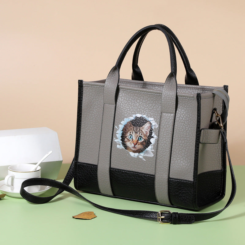 Elegant Cat Head Tote