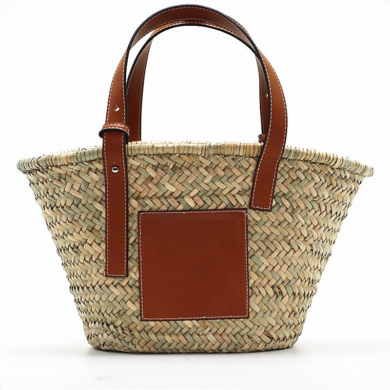 Sengjie Woven Water Grass Shoulder Tote Bag