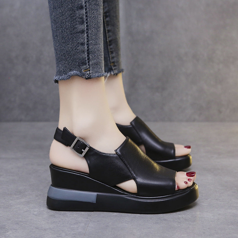Elegant Summer Peep-Toe Wedges