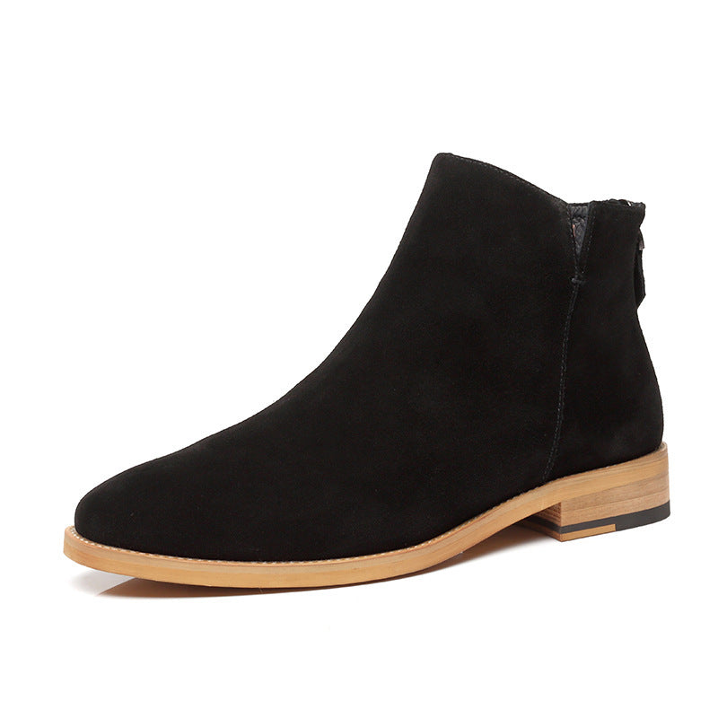 Genuine Leather High-Top Platform Men's Boots