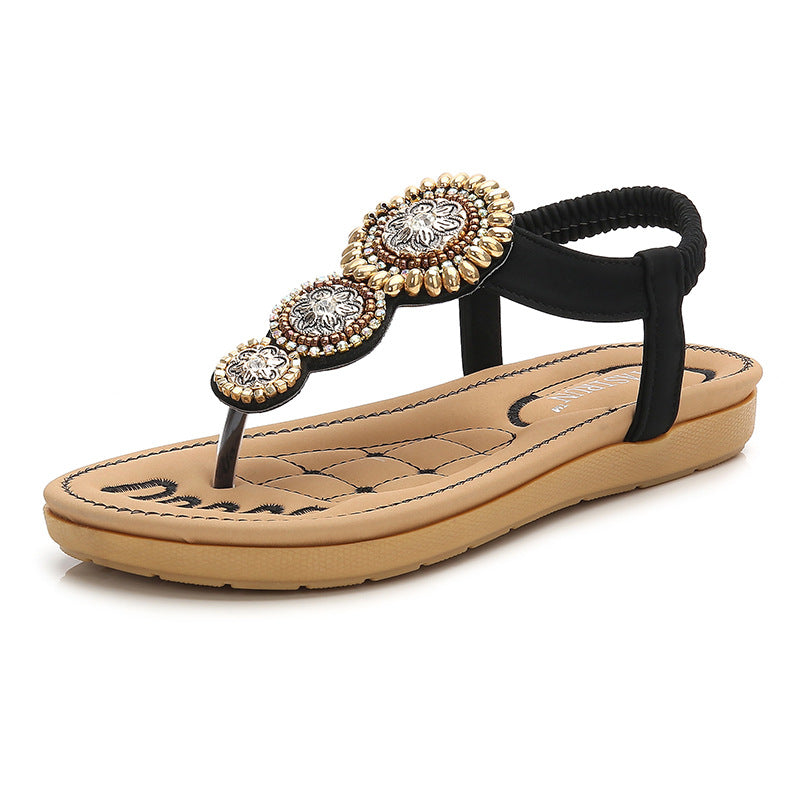 Elegant Bohemian Beaded Sandals