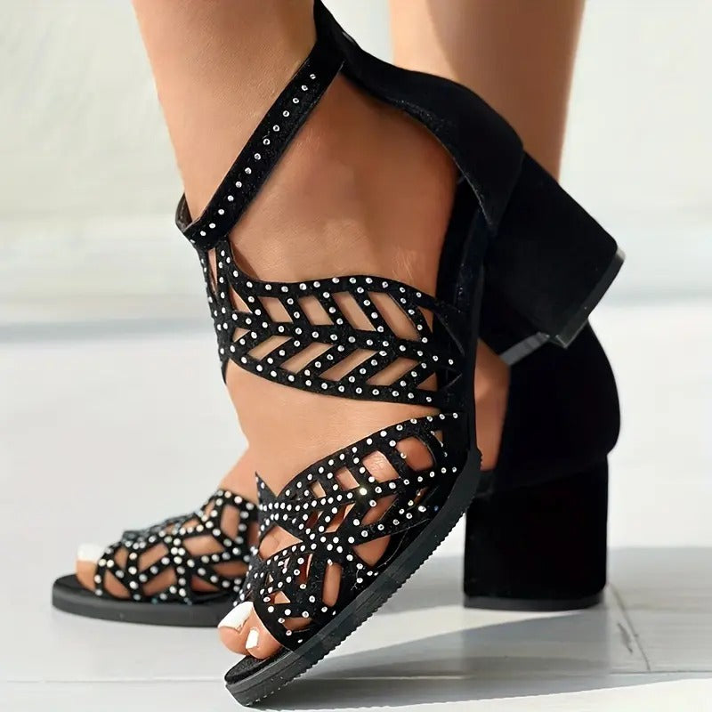 Elegant Fish Mouth Heeled Sandals