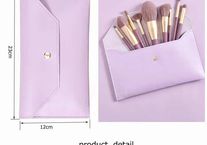 Elegant 9-Piece Purple Makeup Brush Ensemble