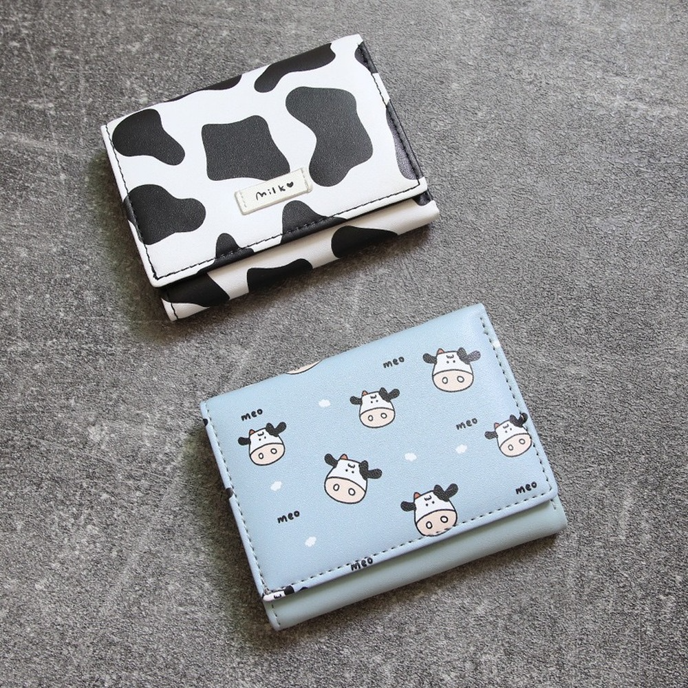 Elegant Cowhide Print Card Wallet