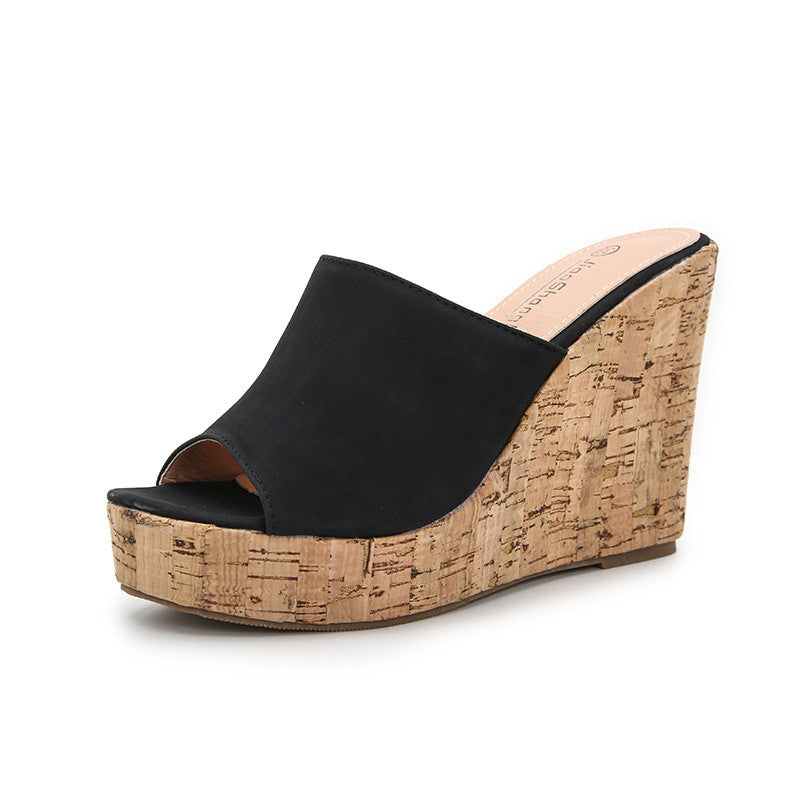 Wedge High Heel Open-Toe Sandals