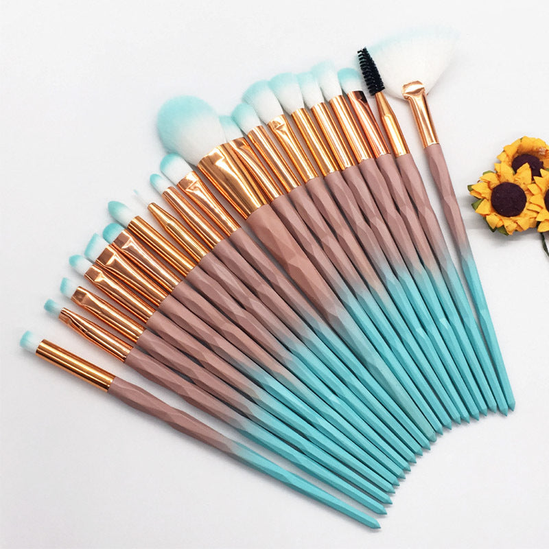 Elegant Diamond 20-Piece Makeup Brush Collection
