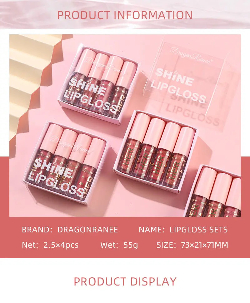 Elegant Pink Gloss Quartet