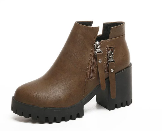 Autumn Elegance Heeled Ankle Boots