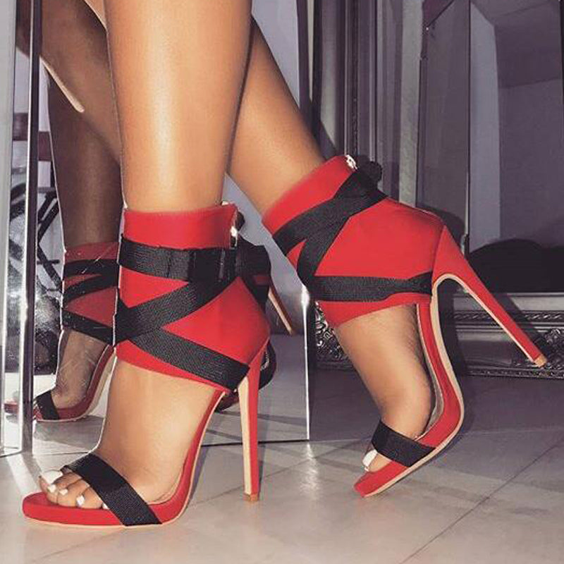 Elegant Cross-Strap Slingback Heels