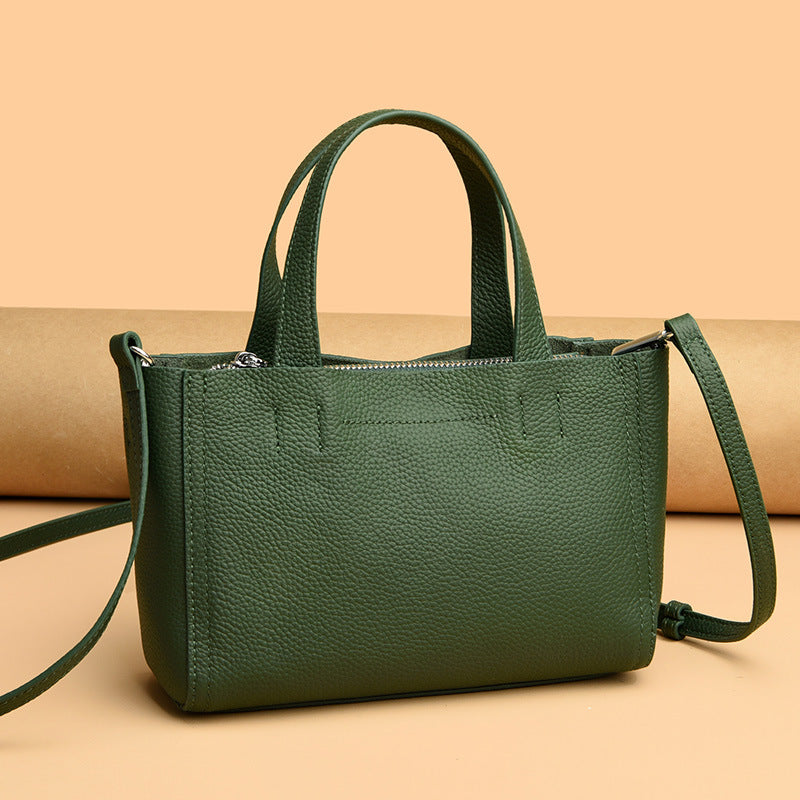 Genuine Leather Crossbody Tote Bag for Women 2023