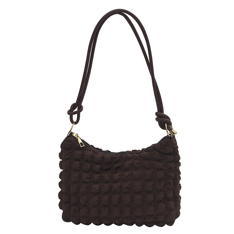 2023 Women's Soft Pleated Bubble Shoulder Bag