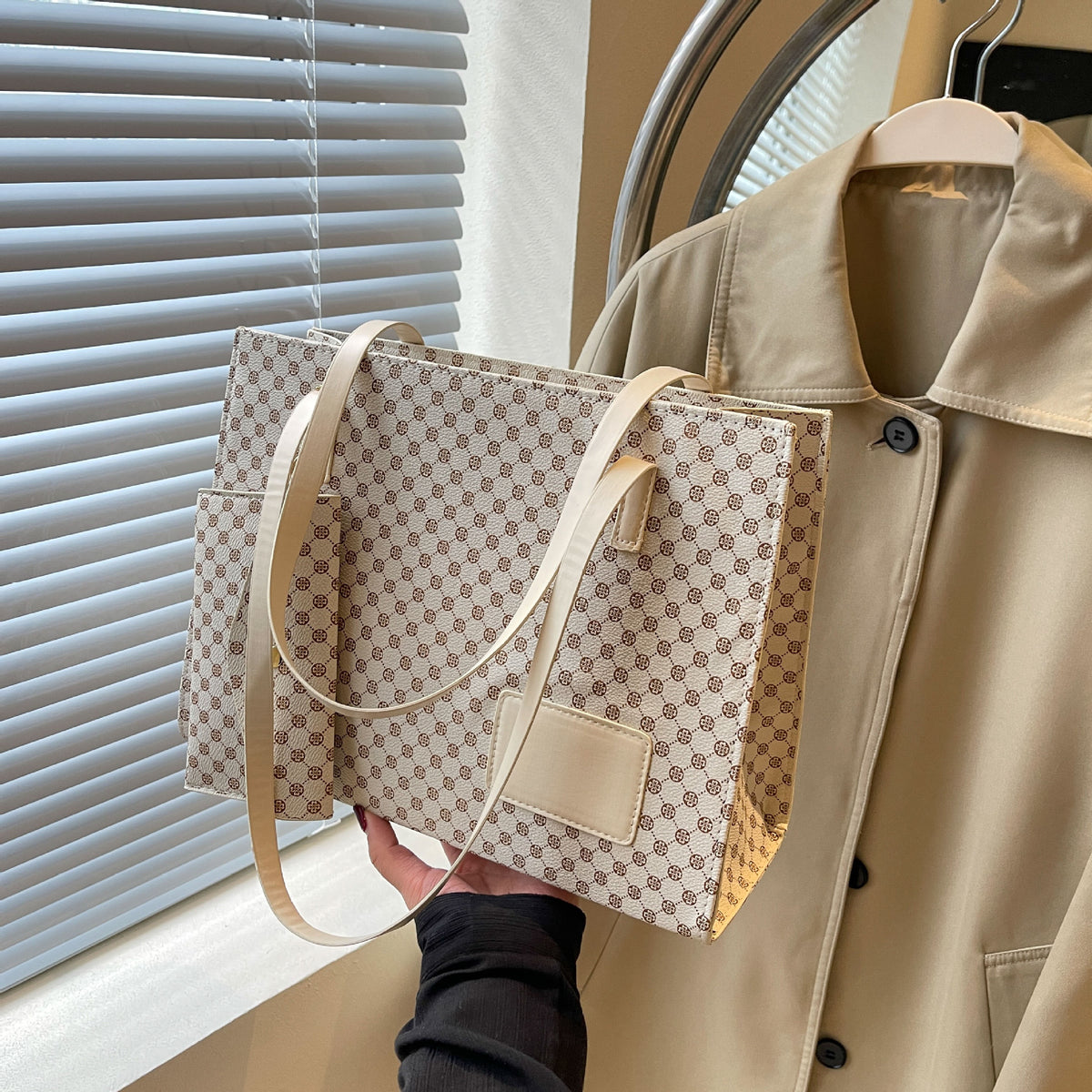 Chic Plaid Statement Tote
