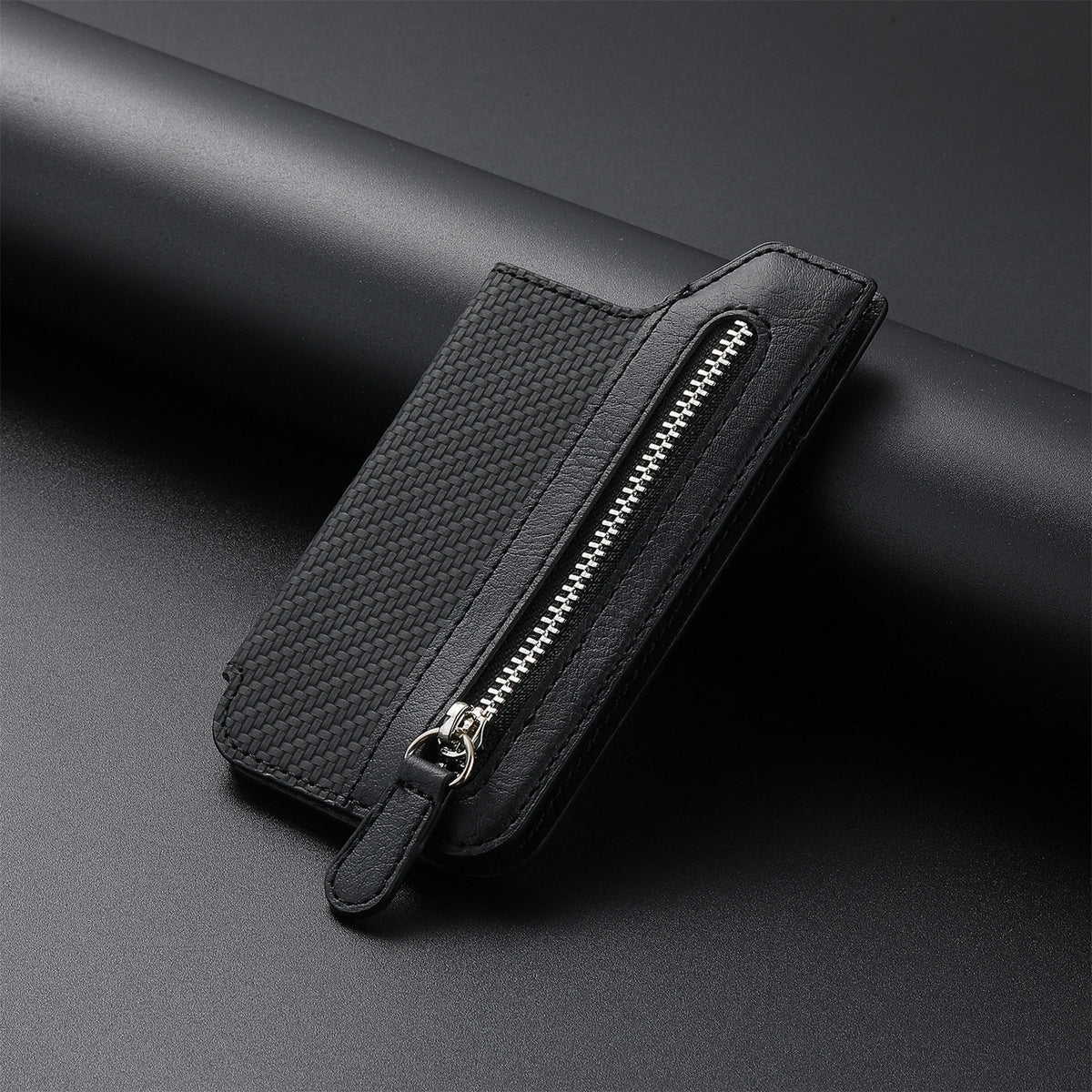 Multi-Functional Phone Card Holder with Zipper and Stand