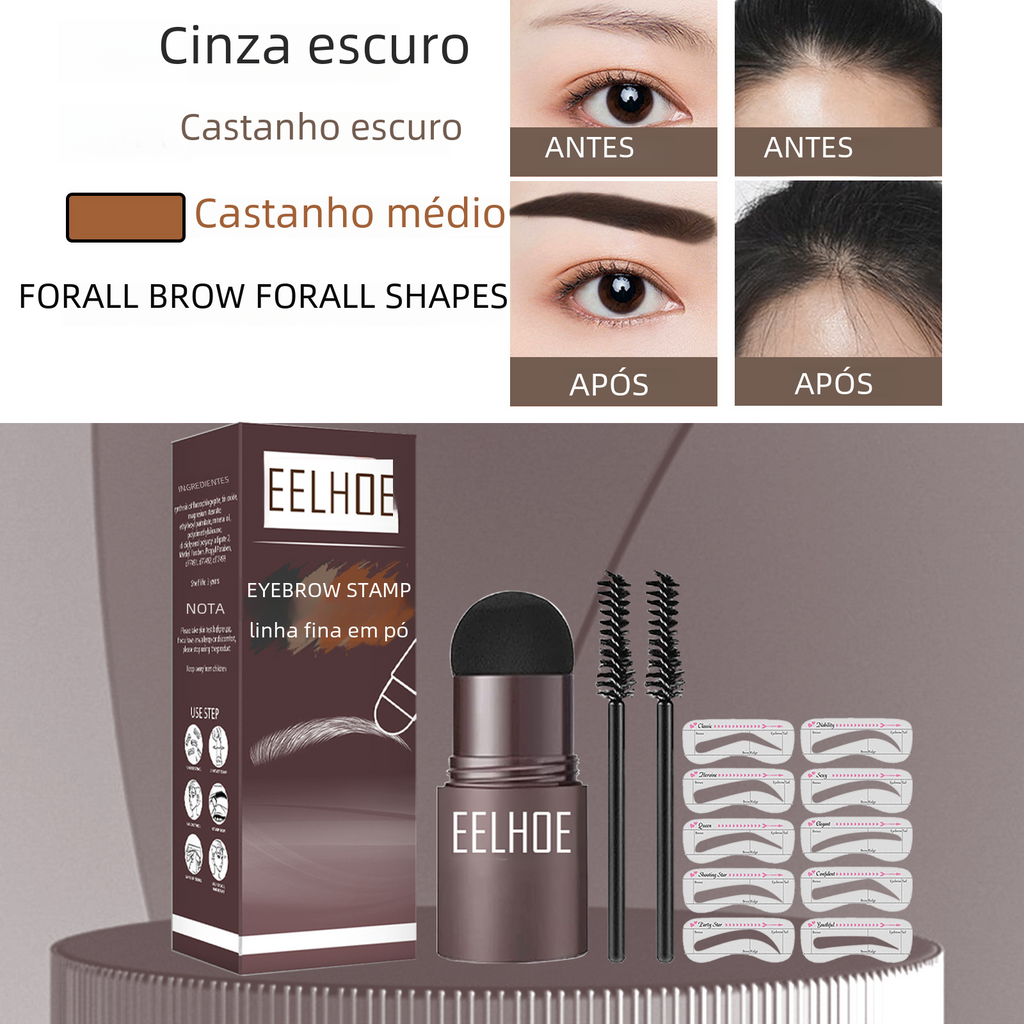 EELHOE Waterproof Eyebrow Stencil and Filling Powder