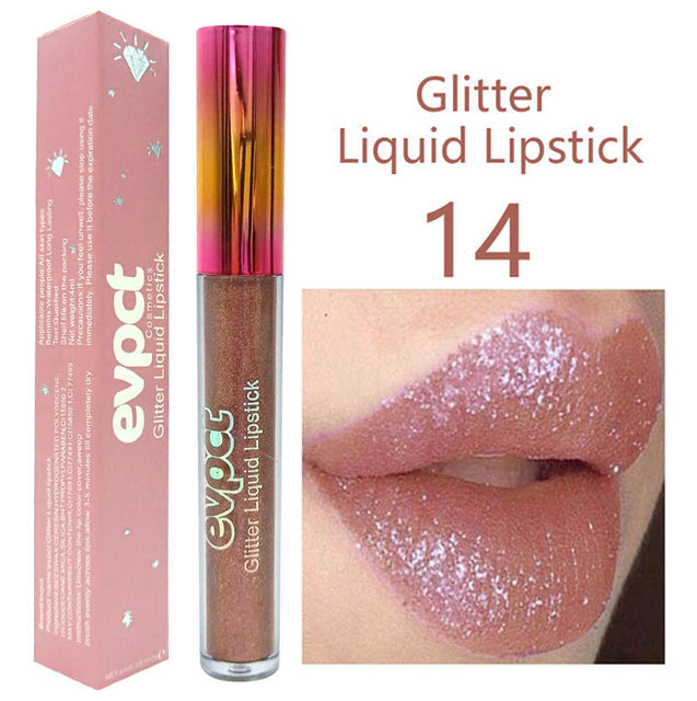 Elegant 15-Shade Glitter Lipstick Ensemble
