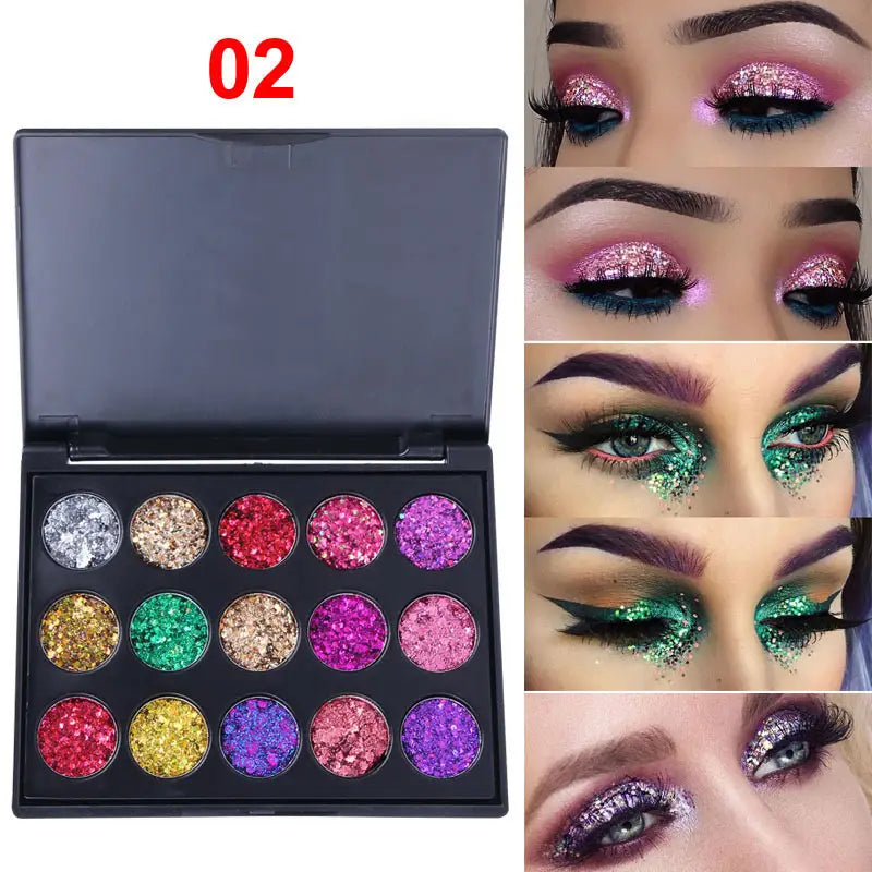 Radiant 15-Color Sparkle Palette