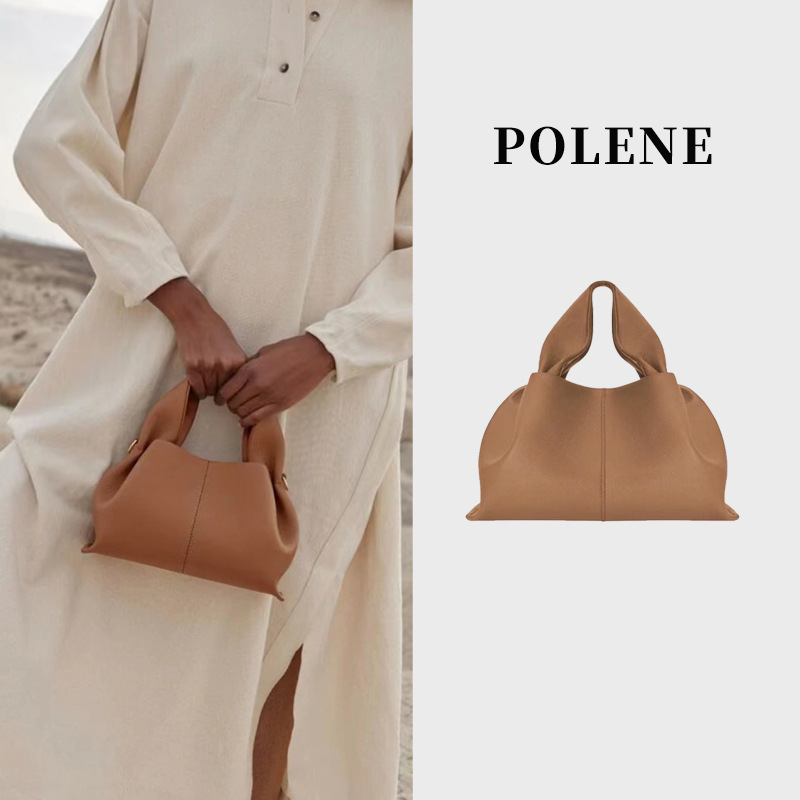 Polene Elegance Leather Shoulder Bag