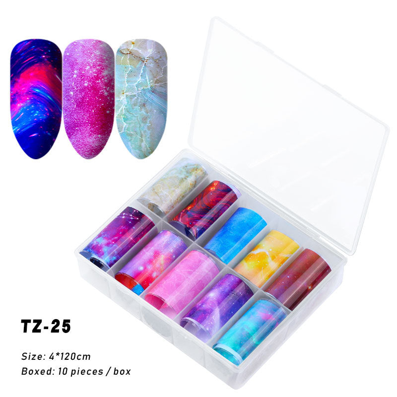 2020 New Nail Art Transfer Stickers - Starry Laser