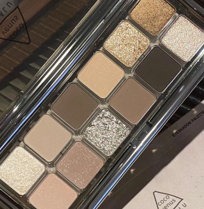 DIKALU 12 Color Matte Eye Shadow Cement Tray