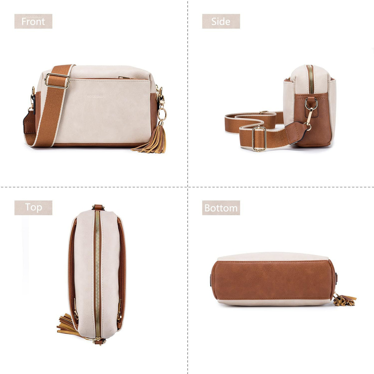 Elegant Multitask Leather Crossbody