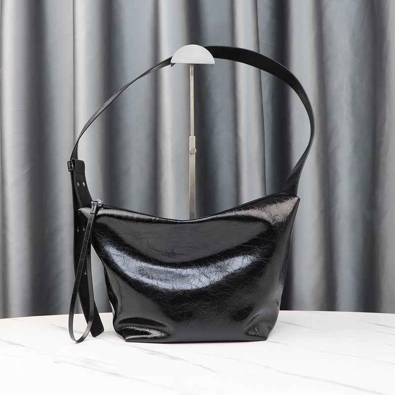 New Cross-Border Women's Waxed Leather Tote Bag