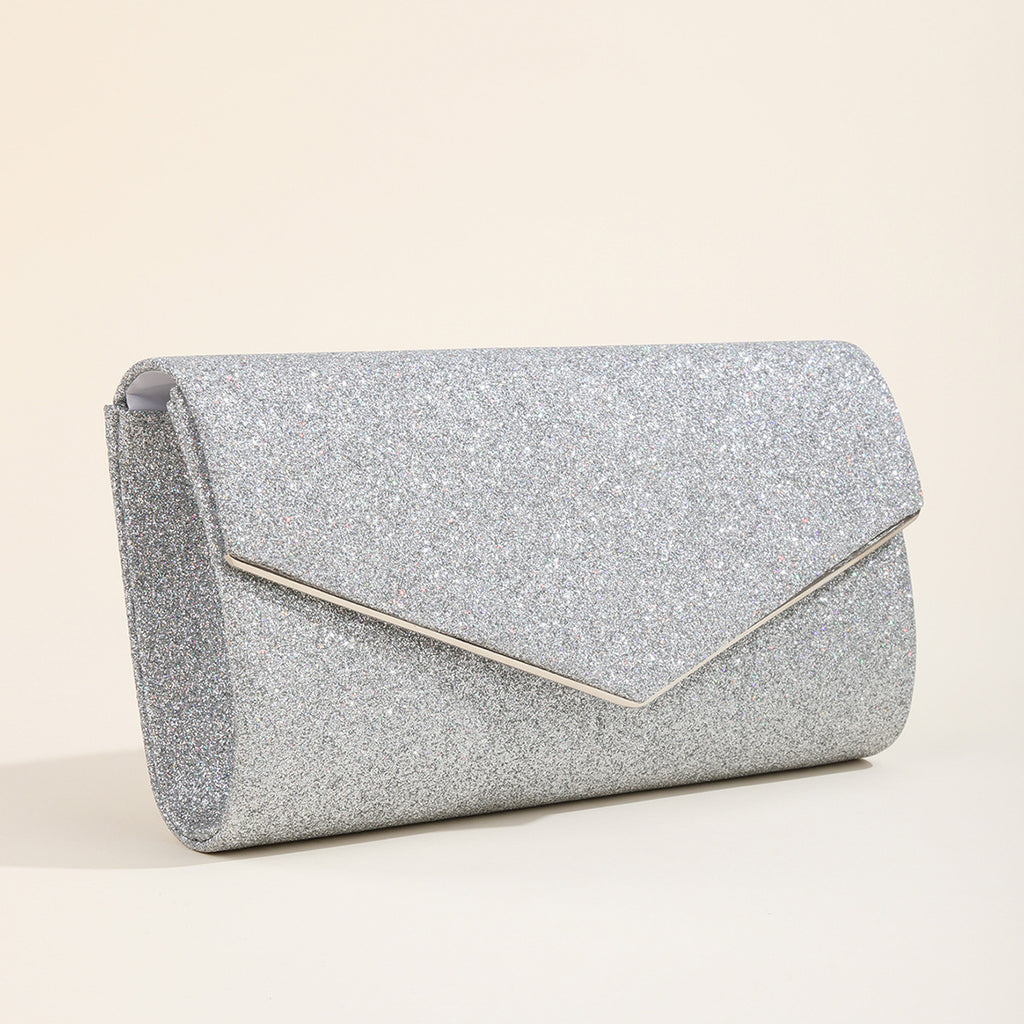 New Cross-Border Evening Clutch Bag with Metal Design