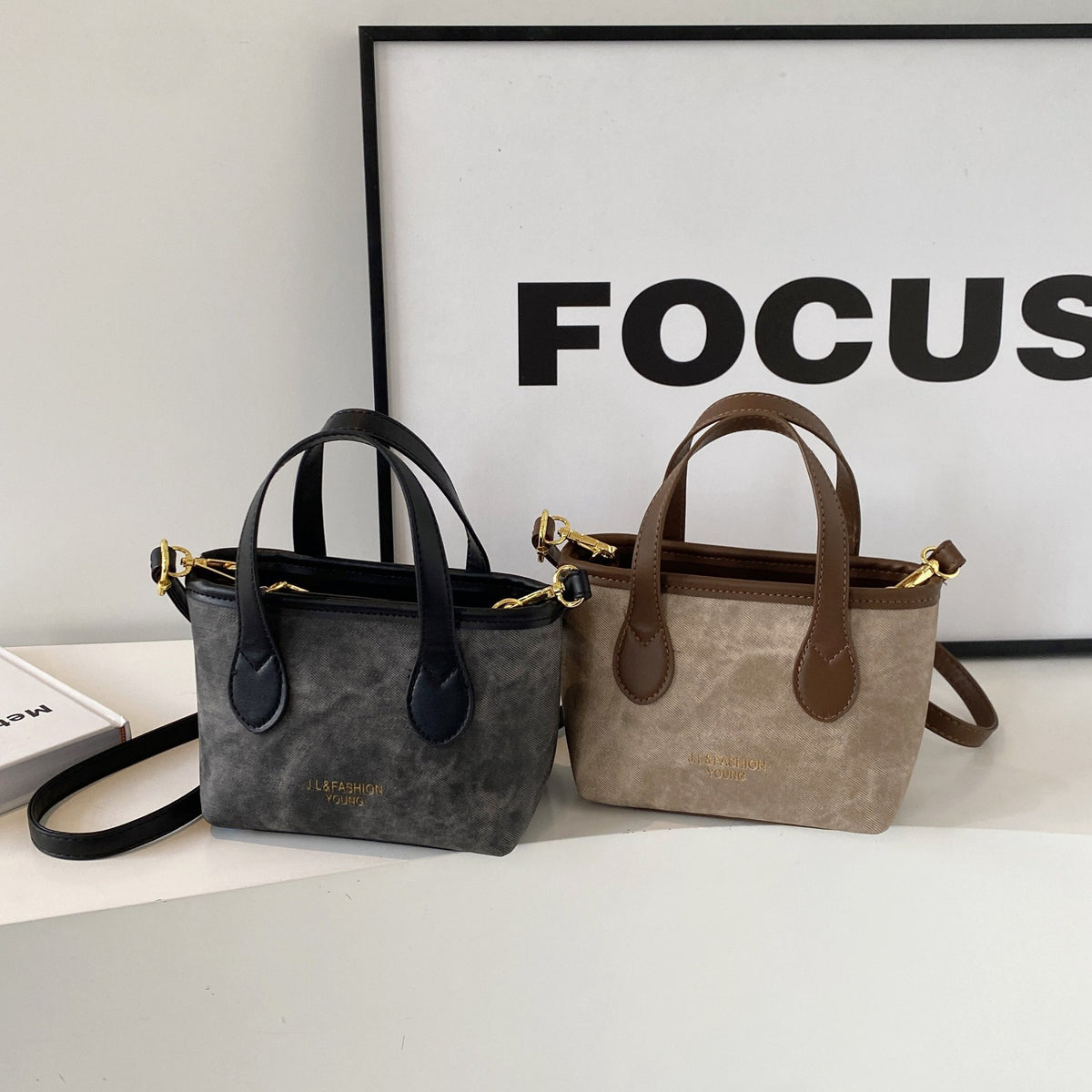 Korean Vintage Minimalist Women's Tote Bag 2024
